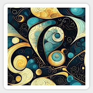 Abstract Swirls and Waves Effect illustration Sticker